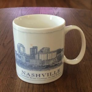 Starbucks Nashville mug 2007 18oz blue and white Architectural Series EUC Rare